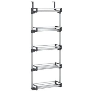 vidaXL Organizador de puerta con 5 estantes aluminio 52x20x135 cm
