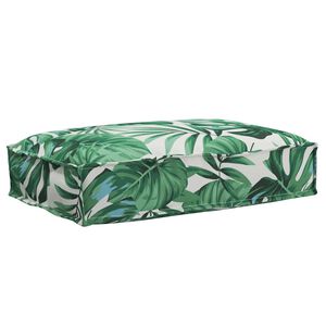 vidaXL Coj&iacute;n Tela Oxford Estampado de hojas 60 x 40 x 8 cm