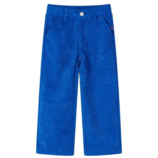 Pantalón infantil pana azul cobalto 128
