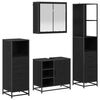 vidaXL Juego de muebles de ba&ntilde;o 4 uds. Roble Negro 65 x 33 x 60 cm