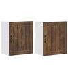 vidaXL Armarios de pared para cocina, 2 unidades, Lucca, madera de roble ahumado de ingenier&iacute;a