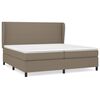 vidaXL Cama box spring con colch&oacute;n tela gris taupe 200x200 cm