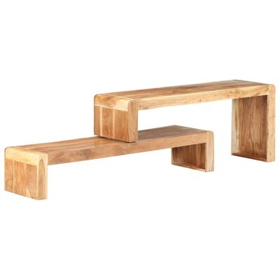 vidaXL Mueble de TV de 2 piezas de madera maciza de acacia