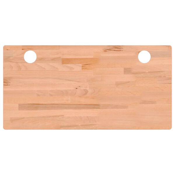 vidaXL Tablero de escritorio madera maciza de haya 100x50x1,5 cm