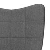vidaXL Sill&oacute;n de relax con taburete tela gris oscuro