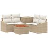 vidaXL Juego de Sof&aacute; 6 uds. Beige y blanco crema