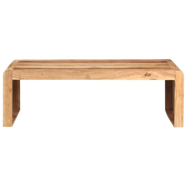 vidaXL Mesa de centro de madera maciza de acacia 110x63x35 cm