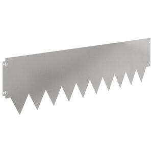 vidaXL Borde de C&eacute;sped 20 uds. 103 x 30 cm Acero Plateado