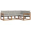 vidaXL Conjunto de sof&aacute;s de exterior 4 pcs Gris Natural y Claro