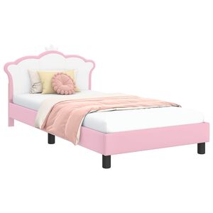 vidaXL Cama para niños con cabecero con cabecera Rosa 80 x 200 cm PU