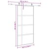 vidaXL Puerta corredera herrajes negro 102,5x205 cm vidrio templado