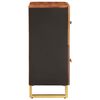 vidaXL Mueble auxiliar madera maciza mango marrón/negro 60x33,5x75 cm