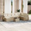 vidaXL Set de sof&aacute;s de jard&iacute;n 9 pzas con cojines rat&aacute;n sint&eacute;tico beige