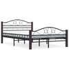 vidaXL Estructura de cama sin colch&oacute;n metal negro 120x200 cm