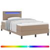 vidaXL Cama tipo Box Spring Capuchino 120 x 190 cm Cuero sint&eacute;tico