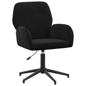 vidaXL Silla de escritorio giratoria 54 x 55 x 90 cm Negro Terciopelo