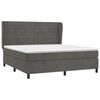 vidaXL Cama box spring con colch&oacute;n terciopelo gris oscuro 180x200 cm