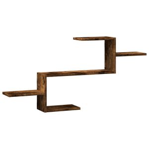 vidaXL Estante de pared madera ingenier&iacute;a roble ahumado 104x15x49 cm
