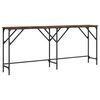 vidaXL Mesa consola madera de ingenier&iacute;a roble ahumado 180x29x75 cm