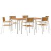 vidaXL Juego de comedor para exteriores 7 uds. 180 x 90 x 75 cm