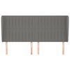 vidaXL Cabecero con orejas de tela gris oscuro 183x23x118/128 cm