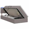 vidaXL Cama de almacenamiento LED con colch&oacute;n Topo 90 x 200 cm Tela