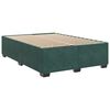 vidaXL Cama box spring con colch&oacute;n terciopelo verde oscuro 140x190 cm