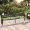 vidaXL Banco de jard&iacute;n doble 246 cm acero negro