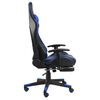 vidaXL Silla gaming giratoria con reposapi&eacute;s PVC azul