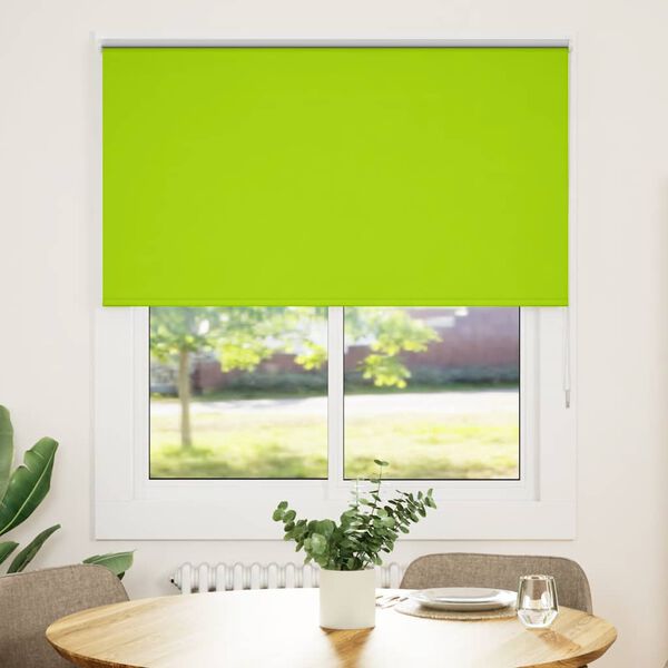 vidaXL Estor Enrollable Opaco hojas verde 140x150cm Tela Ancho 136,6cm