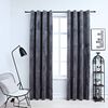 vidaXL Cortinas opacas anillas 2 uds terciopelo antracita 140x225 cm