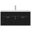 vidaXL Mueble de Cuarto de Ba&ntilde;o Roble Negro 100 x 38,5 x 46 cm