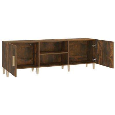 vidaXL Mueble de TV madera contrachapada roble ahumado 150x30x30 cm
