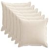 vidaXL Funda de almohada 6 uds. HOUTEN Crema 70 x 70 cm Tela Chenille