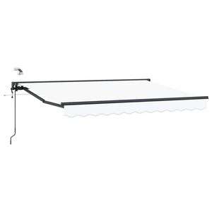 vidaXL Toldo Retr&aacute;ctil El&eacute;ctrico Blanco y Antracita 2,5 x 2 m