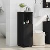 vidaXL Gabinete de Ba&ntilde;o con almacenamiento Negro 30 x 35 x 95 cm