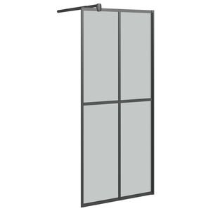 vidaXL Mampara de ducha accesible vidrio templado oscuro 90x195 cm