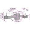 vidaXL Conjunto de sof&aacute; de jard&iacute;n 7 pcs Gris Polirat&aacute;n