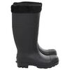 vidaXL Botas de agua con calcetines extraíbles negro número 40 PVC