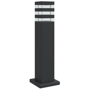 vidaXL L&aacute;mpara de suelo de exterior aluminio negro 50 cm