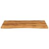 vidaXL Tablero escritorio con curva madera mango rugosa 100x80x2,5 cm