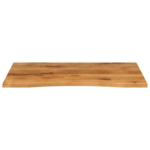 vidaXL Tablero escritorio con curva madera mango rugosa 100x80x2,5 cm