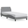 vidaXL Estructura de cama Dover tela gris claro 90x190 cm