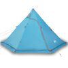vidaXL Tienda de campa&ntilde;a tipi para 5 personas impermeable azul