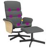 vidaXL Sill&oacute;n reclinable de masaje con reposapi&eacute;s tela gris oscuro