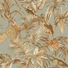 DUTCH WALLCOVERINGS Papel de pared Bird-of-Paradise azul verdoso