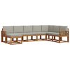 vidaXL Conjunto de sof&aacute;s de exterior 8 uds. Gris Natural y Claro