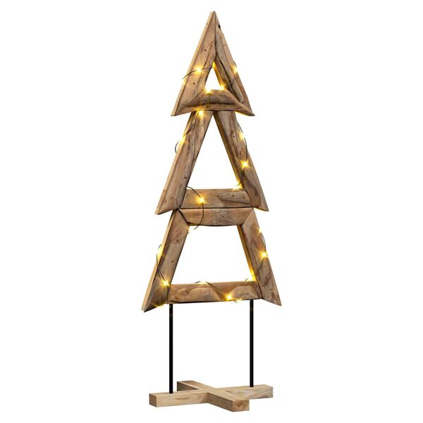 vidaXL &Aacute;rbol de Navidad Marr&oacute;n 149,5 cm Madera de teca maciza