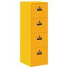 vidaXL Mueble archivador 2 pcs Amarillo Mostaza 44 x 50 x 106.5 cm