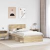 vidaXL Estructura de cama Sonoma 120 x 200 cm Madera de pino macizo